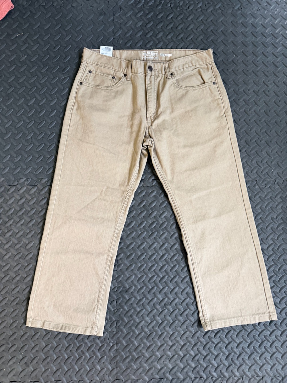 Signature by Levi Strauss Tan Straight Pants
